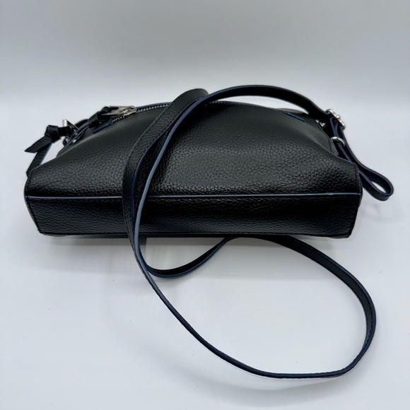 LODIS Black Genuine Pebble Grain Leather Crossbody Bag - Picture 4 of 6